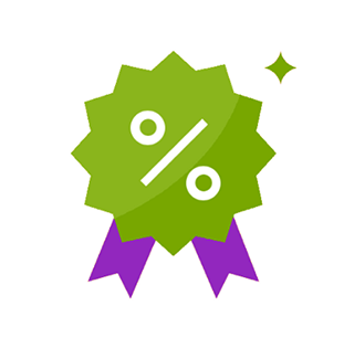 korting-badge Aralia korting badge